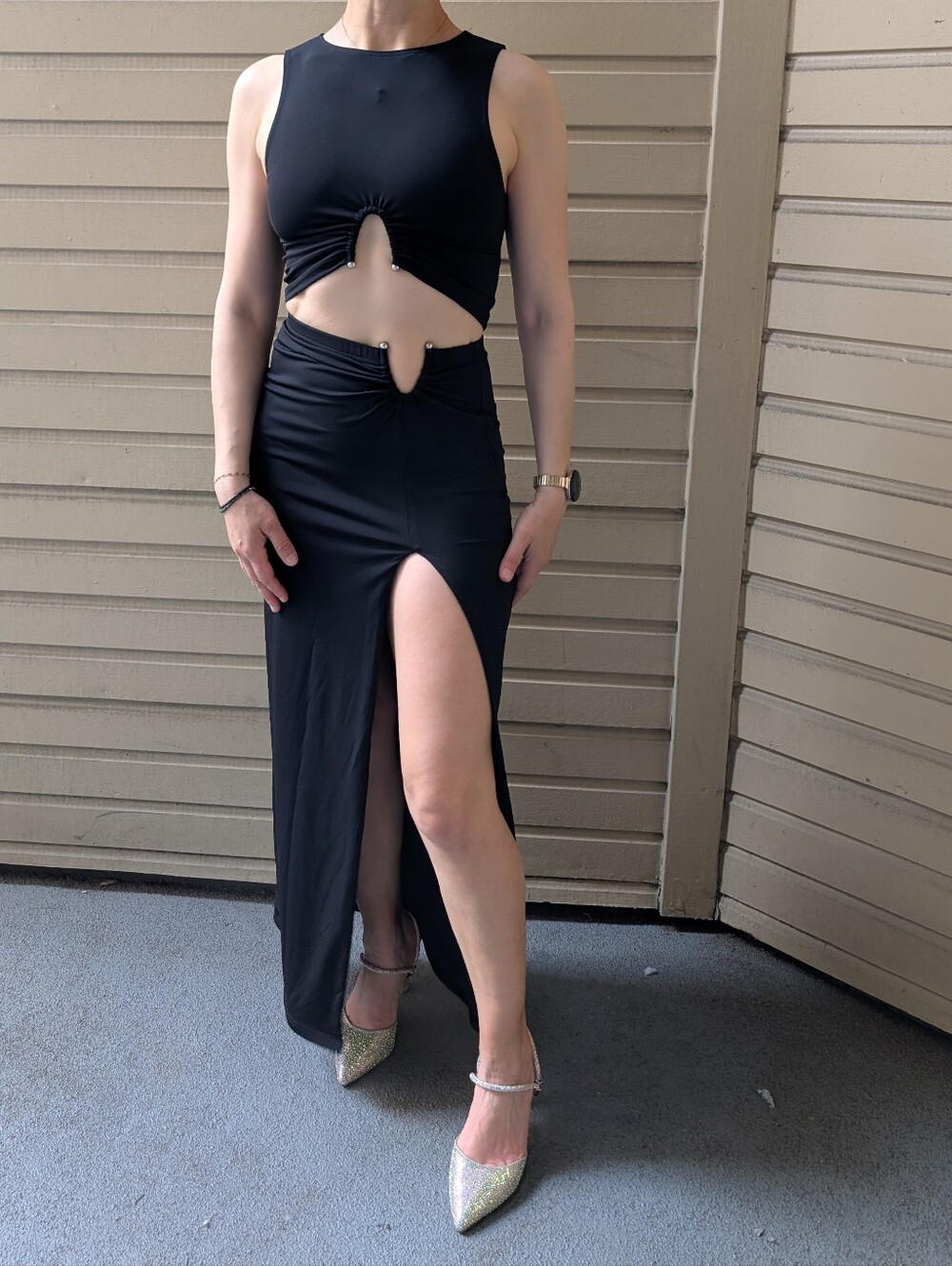 Black Women's Wrap Set